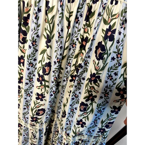 Tory Burch Shirred Tiered Floral Poplin Dress size M medium - Picture 5 of 8